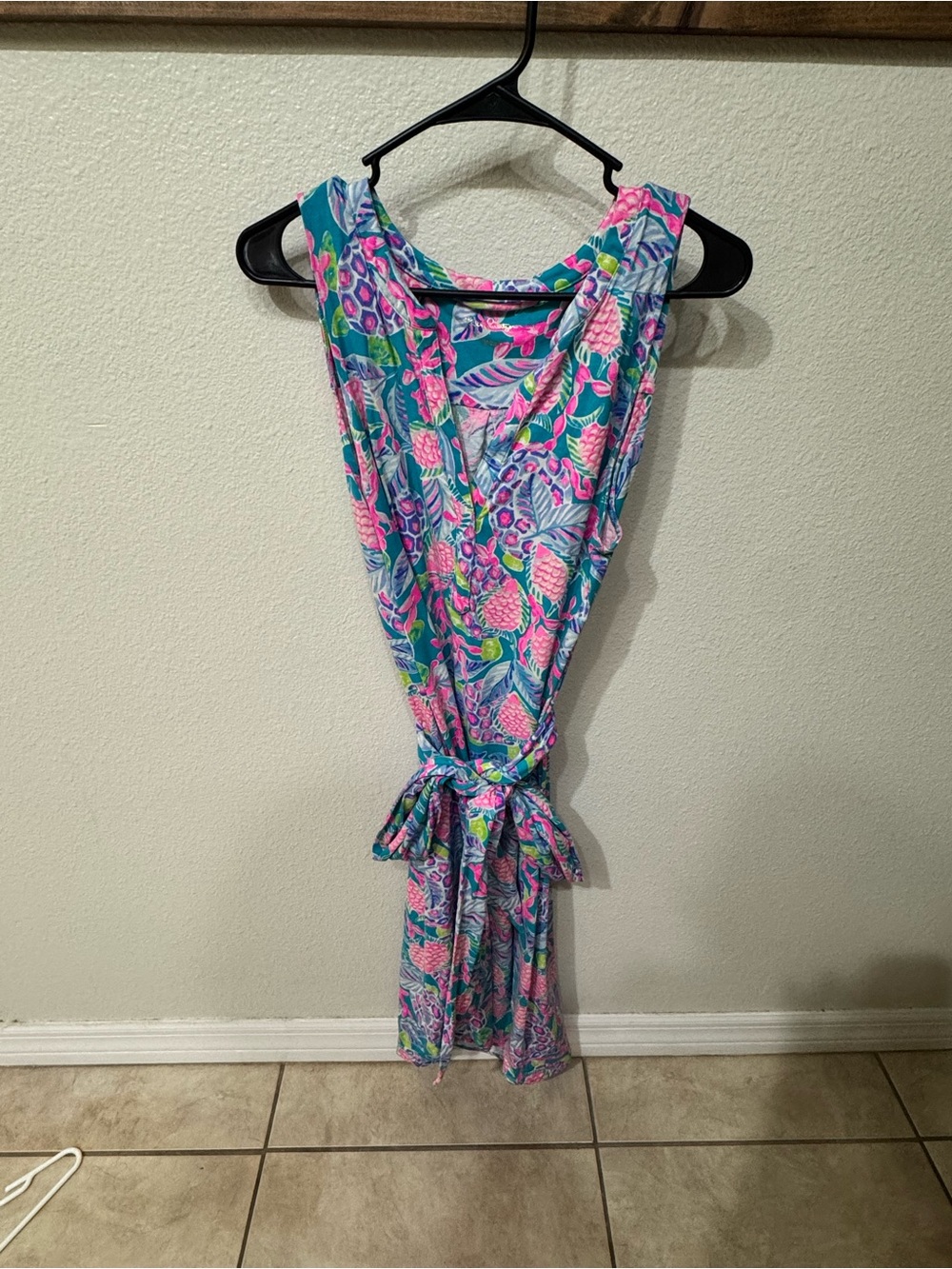 Women’s Turquoise Pink Floral Dress